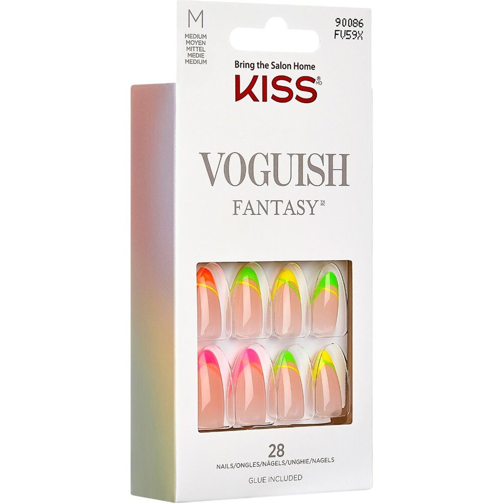 KISS Voguish Fantasy Medium Length Nails - Multi-Neon
